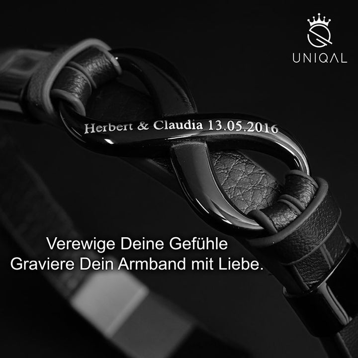 personalisiertes lederarmband mit gravur herren. geschenkideen