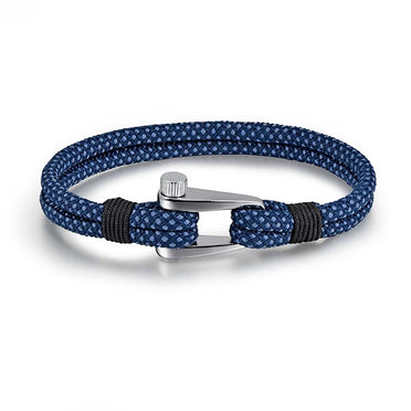 Maritimes Armband Aus Segeltau – Navy-Blau, 8 Mm, Mit Magnetverschluss, Handgefertigt In Deutschland