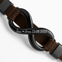 Braun Leder Armband Herren Infinity unendlichkeit uniqal