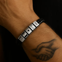 Personalisiertes Lederarmband mit gravur silber uniqal