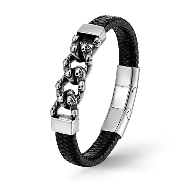 totenkopf skull herren armband skull bracelet uniqal 