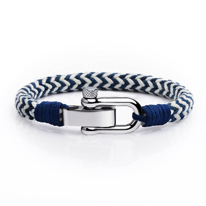 maritimes nautisches unisex armband segeltau schaekel uniqal