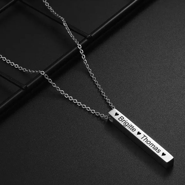 personalisierte namenskette silver uniqal