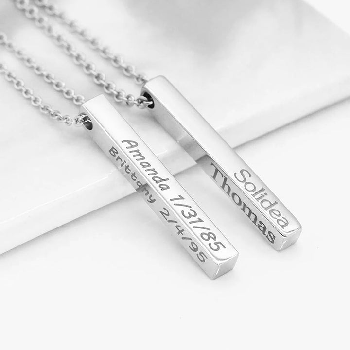 personalisierte namenskette silver uniqal