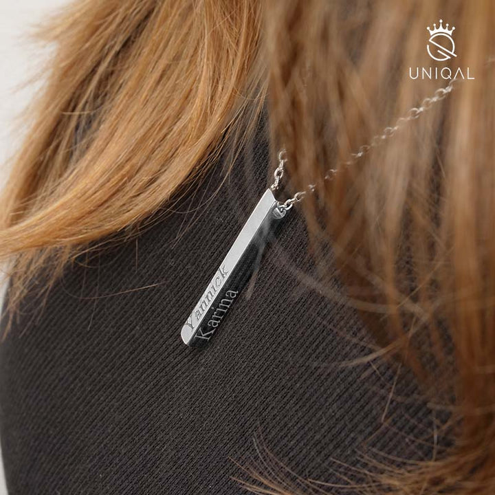 personalisierte namenskette silver uniqal