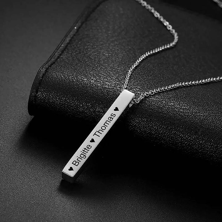 personalisierte namenskette silver uniqal
