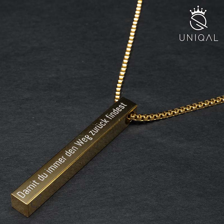personalisierte namenskette gold uniqal