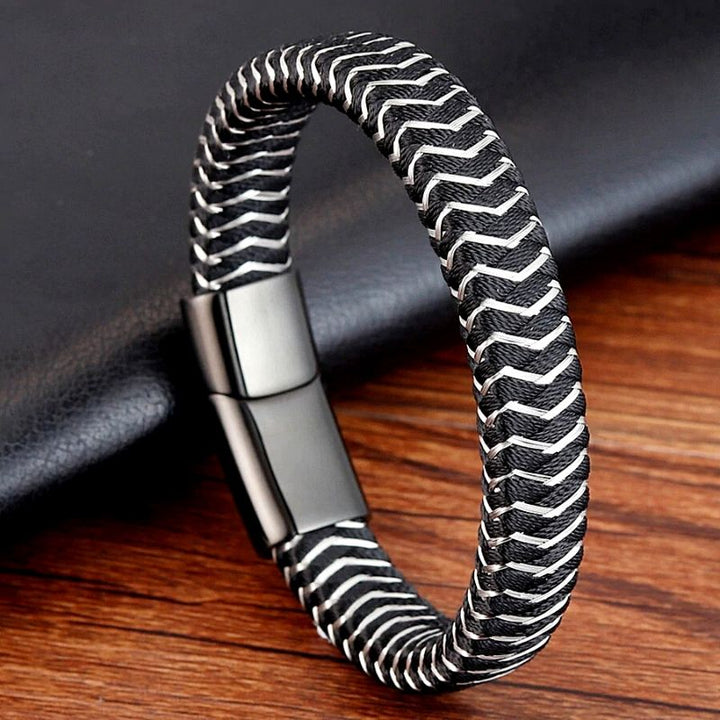 Lederarmband Herren Damen Unisex Zebra Bestseller Uniqal