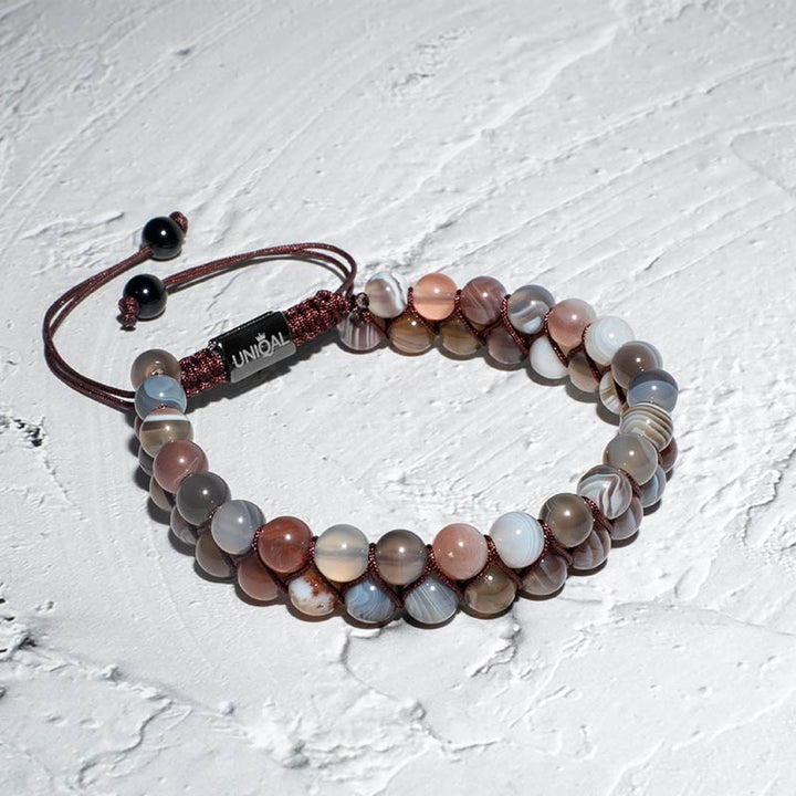 Perlenarmband Natürliche Botswana Achat Perlen 6mm uniqal