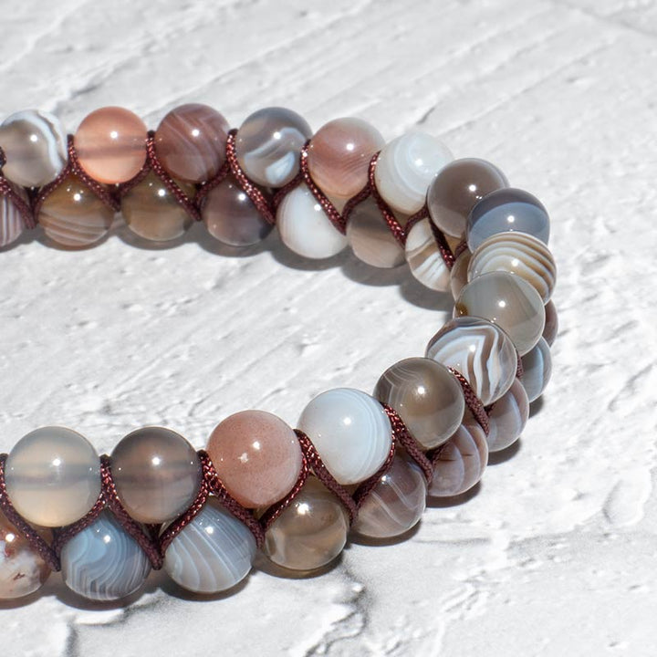Perlenarmband Natürliche Botswana Achat Perlen 6mm uniqal