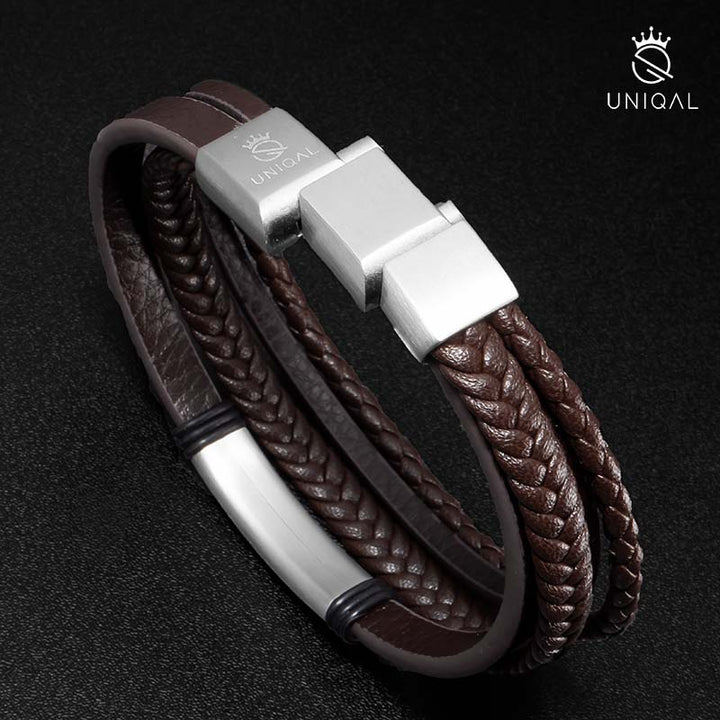 braun leder armband uniqal