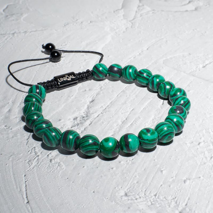Perlenarmband Natürliche Malachit Perlen 8mm uniqal