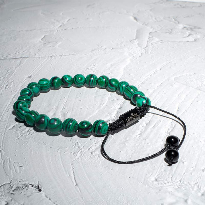 Perlenarmband Natürliche Malachit Perlen 8mm uniqal