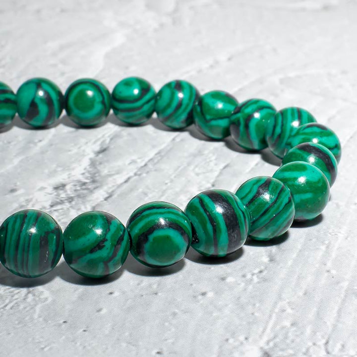 Perlenarmband Natürliche Malachit Perlen 8mm uniqal