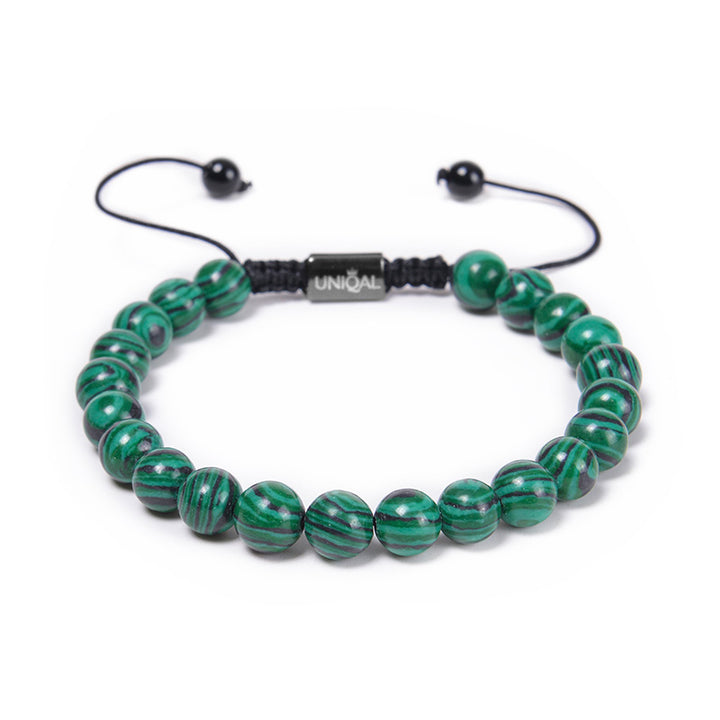 Perlenarmband Natürliche Malachit Perlen 8mm uniqal
