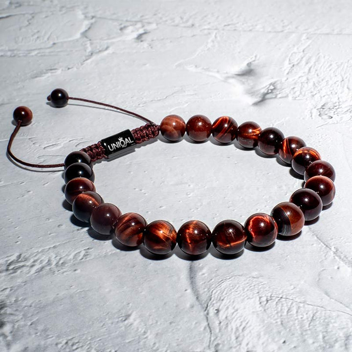 Perlenarmband Natürliche Tigerauge Perlen 8mm uniqal