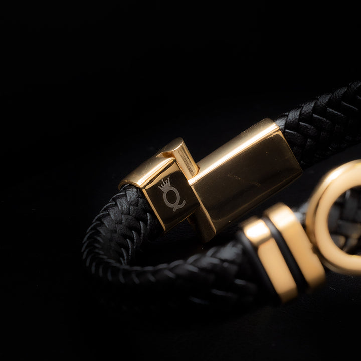 Gold Lederarmband unendlichkeit freundshaftsarmband endless infinity bracelet uniqal