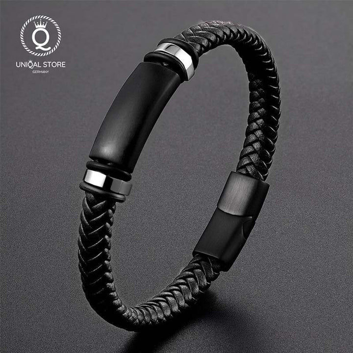 Lederarmband Unisex Premium edelstahl paare freundschafts armreif uniqal bestseller