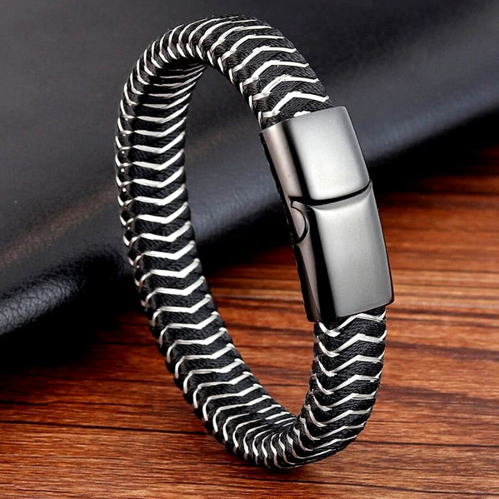 Lederarmband Herren Damen Unisex Zebra Bestseller Uniqal
