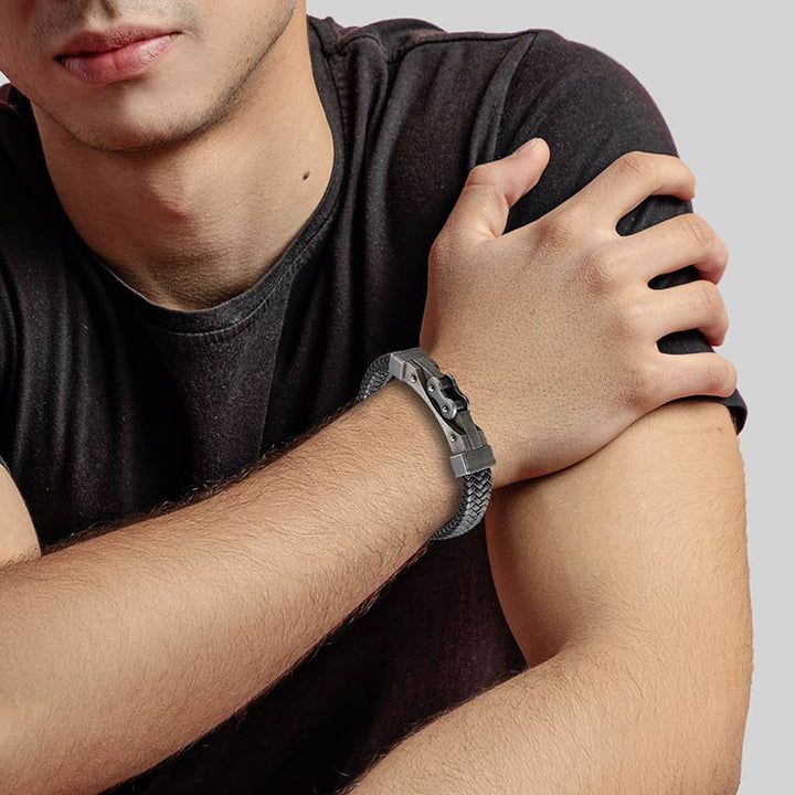Lederarmband Herren Panzer magnet uniqal sale