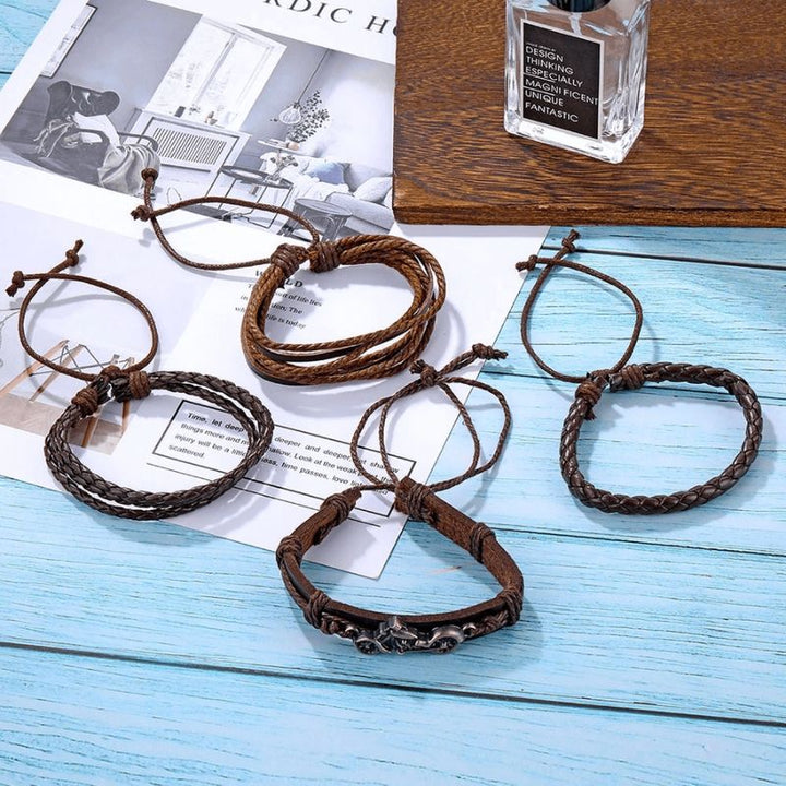 Lederarmband einzeln mit Motor in Braun