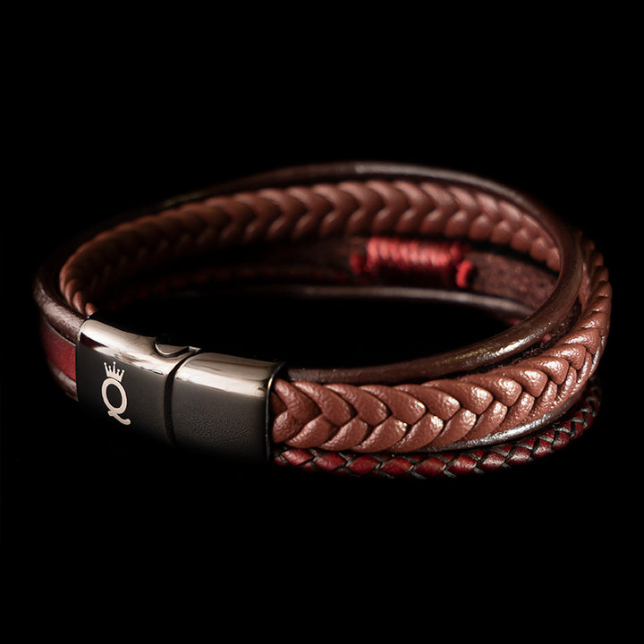 Lederarmband Herren Braun bracelet uniqal