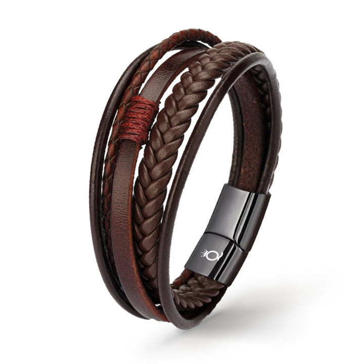 Lederarmband Herren Braun bracelet uniqal