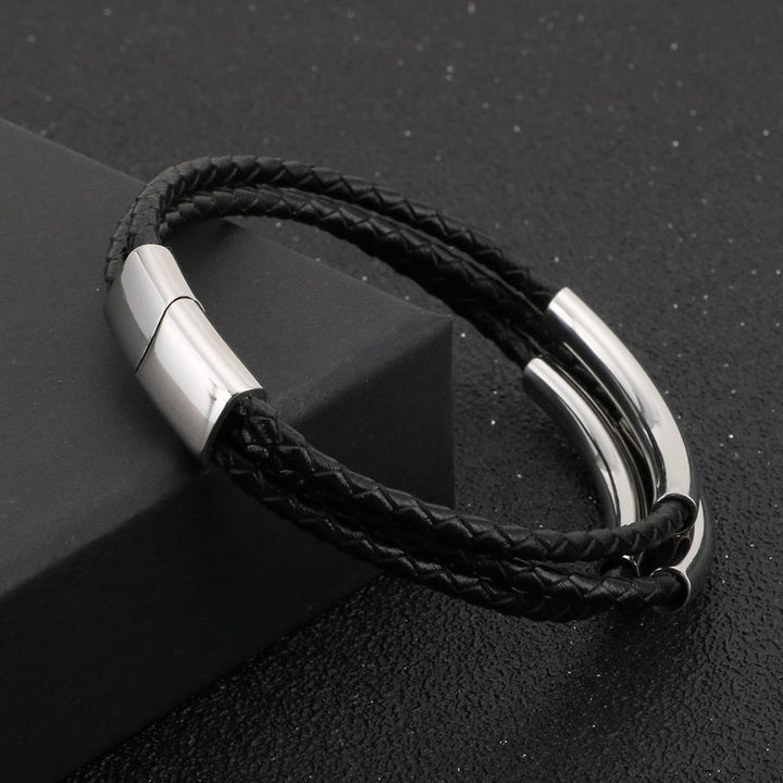 Siilberarmband Unisex leder uniqal