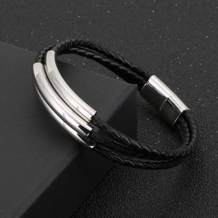 Siilberarmband Unisex leder uniqal