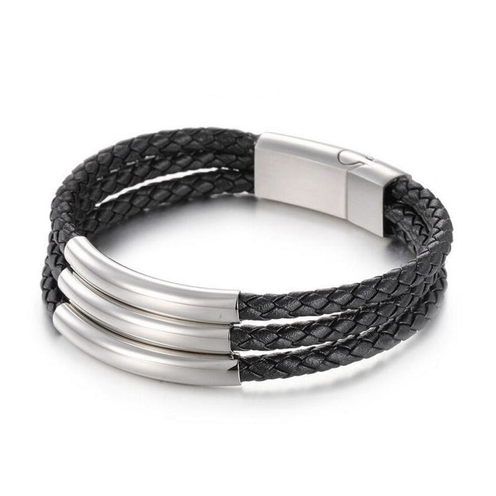Siilberarmband Unisex leder uniqal