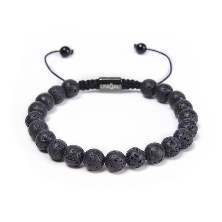 Perlenarmband Natürliche Lavastein Perlen 8mm uniqal