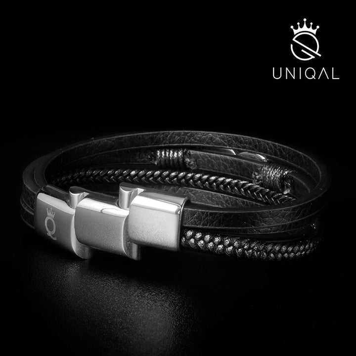 personalisiert mit gravur infinity unendlichkeit lederarmband herren geflochten nice uniqal