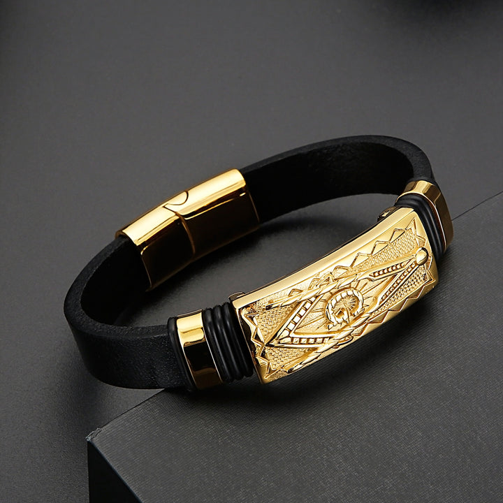 personalisiert mit gravur Freimaurer schmuck armband herren masonic winkel zirkel uniqal sale