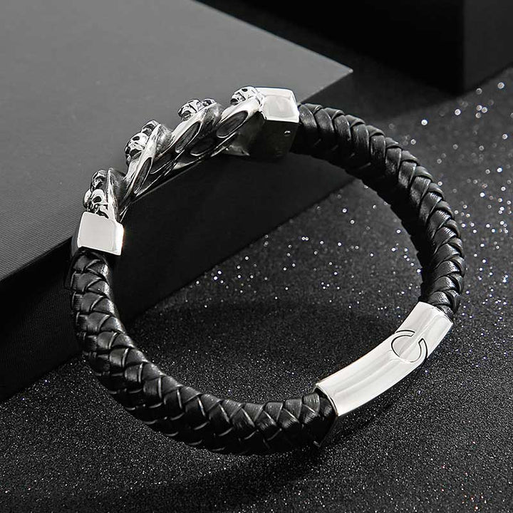 totenkopf skull herren armband skull bracelet uniqal 