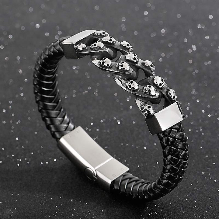 totenkopf skull herren armband skull bracelet uniqal 