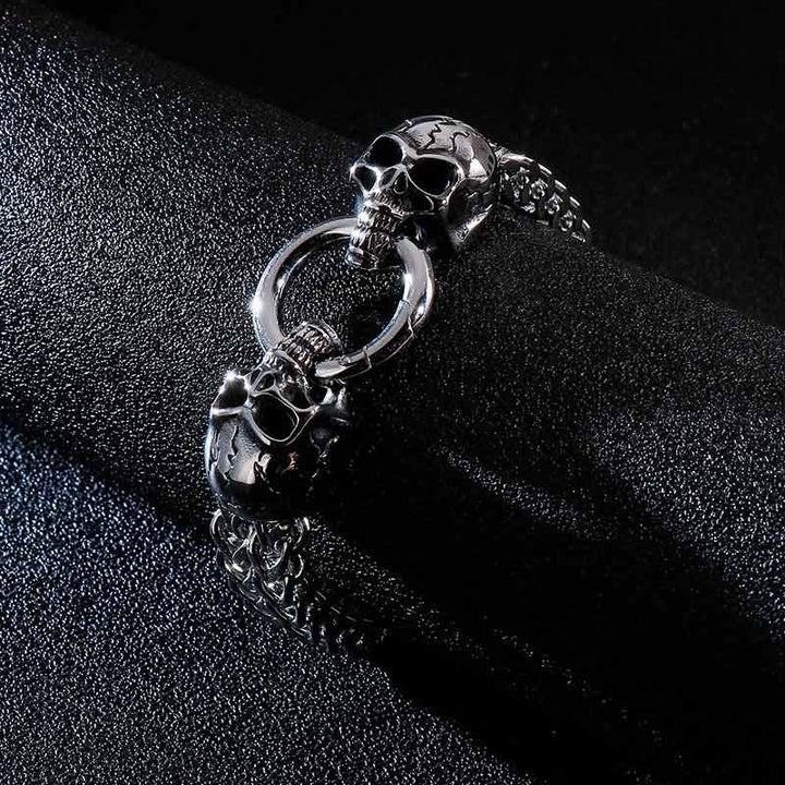 Totenkopf armband chain panzerkette edelstahl bracelet skull