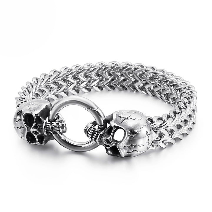 Totenkopf armband chain panzerkette edelstahl bracelet skull