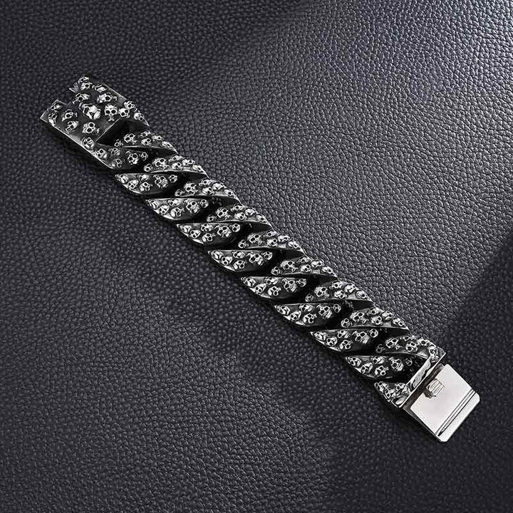 totenkopf edelstahl Armband Herren monster skull bracelet uniqal