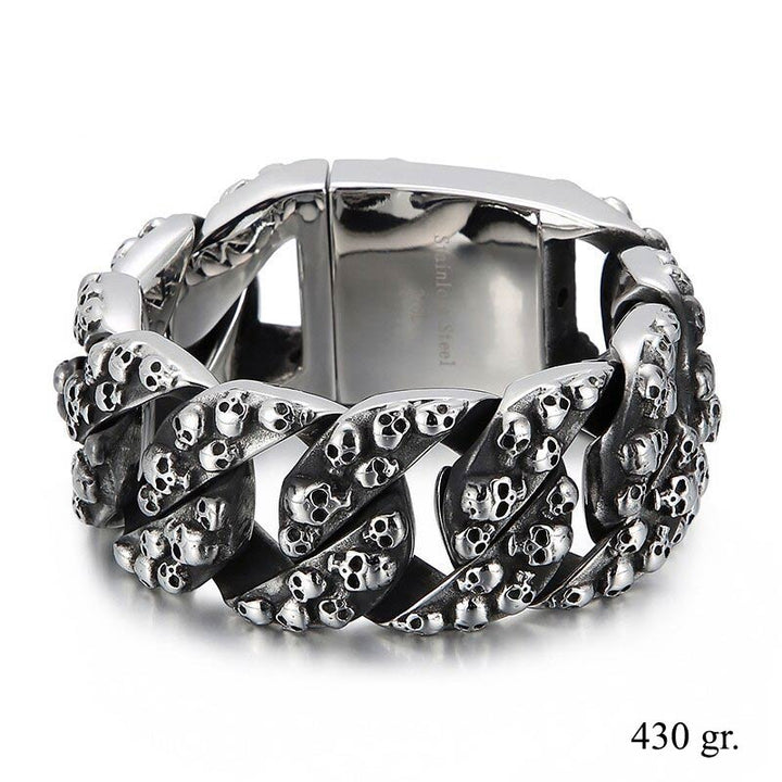 totenkopf edelstahl Armband Herren monster skull bracelet uniqal