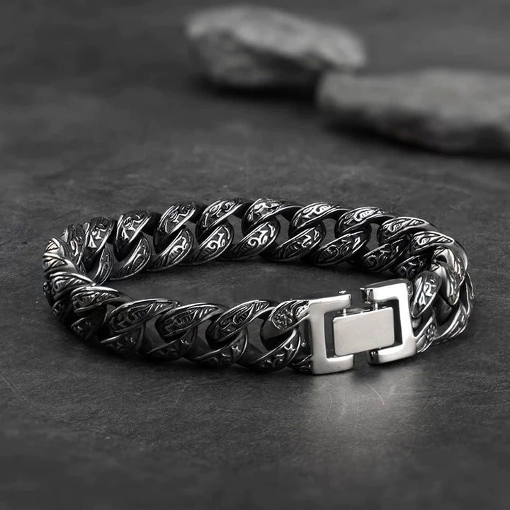 herrenarmband stahlarmband königskette rocker biker panzerkette uniqal