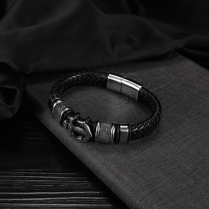 Anker Lederarmband Herren Sea maritime anchor uniqal