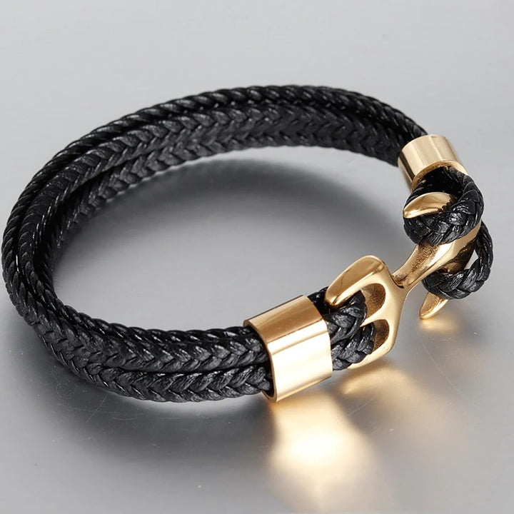 Anker Lederarmband Herren Sea maritime anchor uniqal