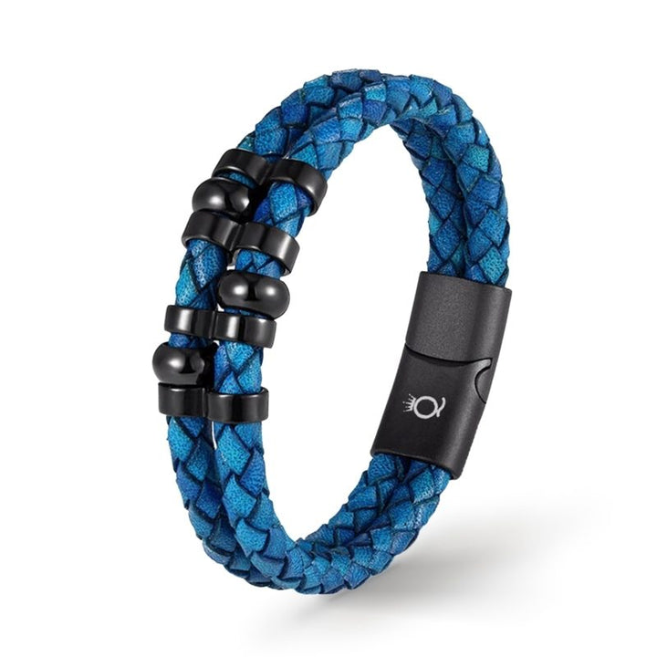 Lederarmband Herren Leder Edelstahl Magnet Uniqal bestseller rabatt