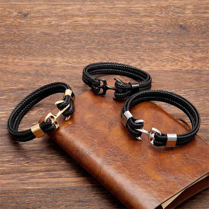 Anker Lederarmband Herren Sea maritime anchor uniqal