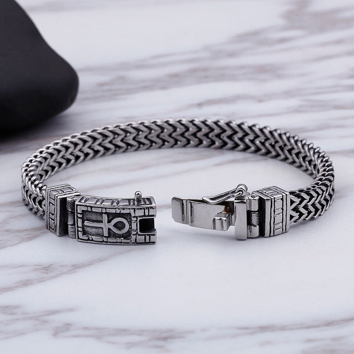 Königsarmband ANKH Panzerkette armband gott vintage chain bracelet uniqal