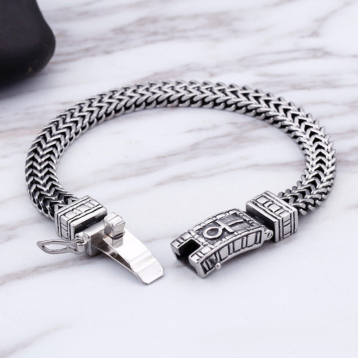 Königsarmband ANKH Panzerkette armband gott vintage chain bracelet uniqal