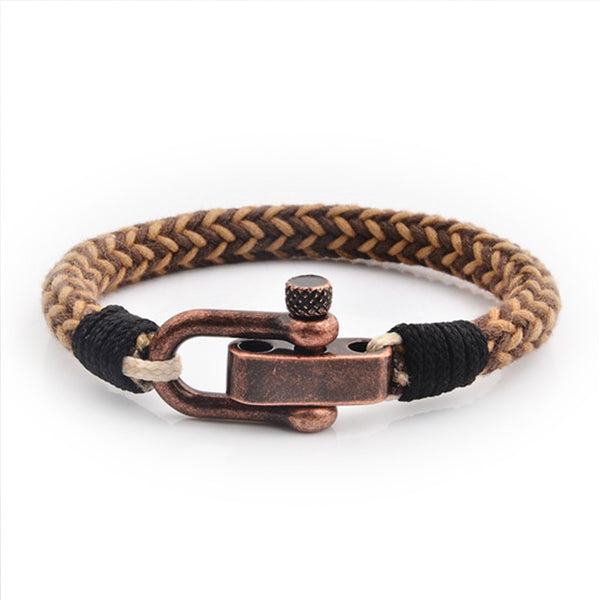 maritimes nautisches unisex armband segeltau schaekel uniqal