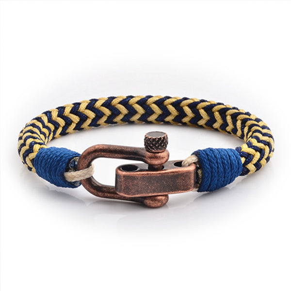maritimes nautisches unisex armband segeltau schaekel uniqal