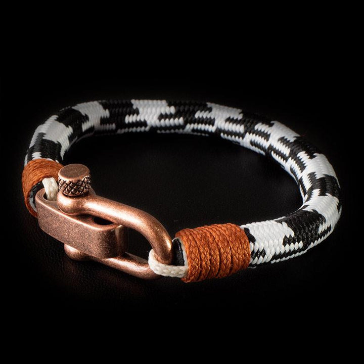 Maritimes nautisches Armband aus segeltau schäckel uniqal 
