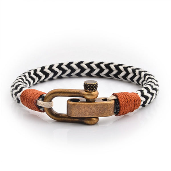 maritimes nautisches unisex armband segeltau schaekel uniqal